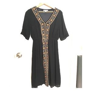 NEW Stevie Hender Black Embroidered Dress - size M